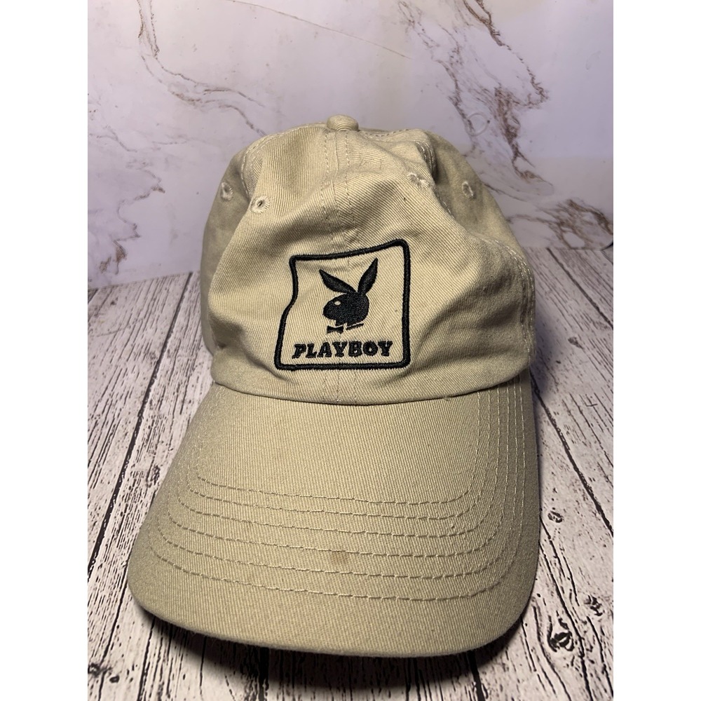 Vintage Playboy Embroidered Logo White Cap Vintage 90s Y2K